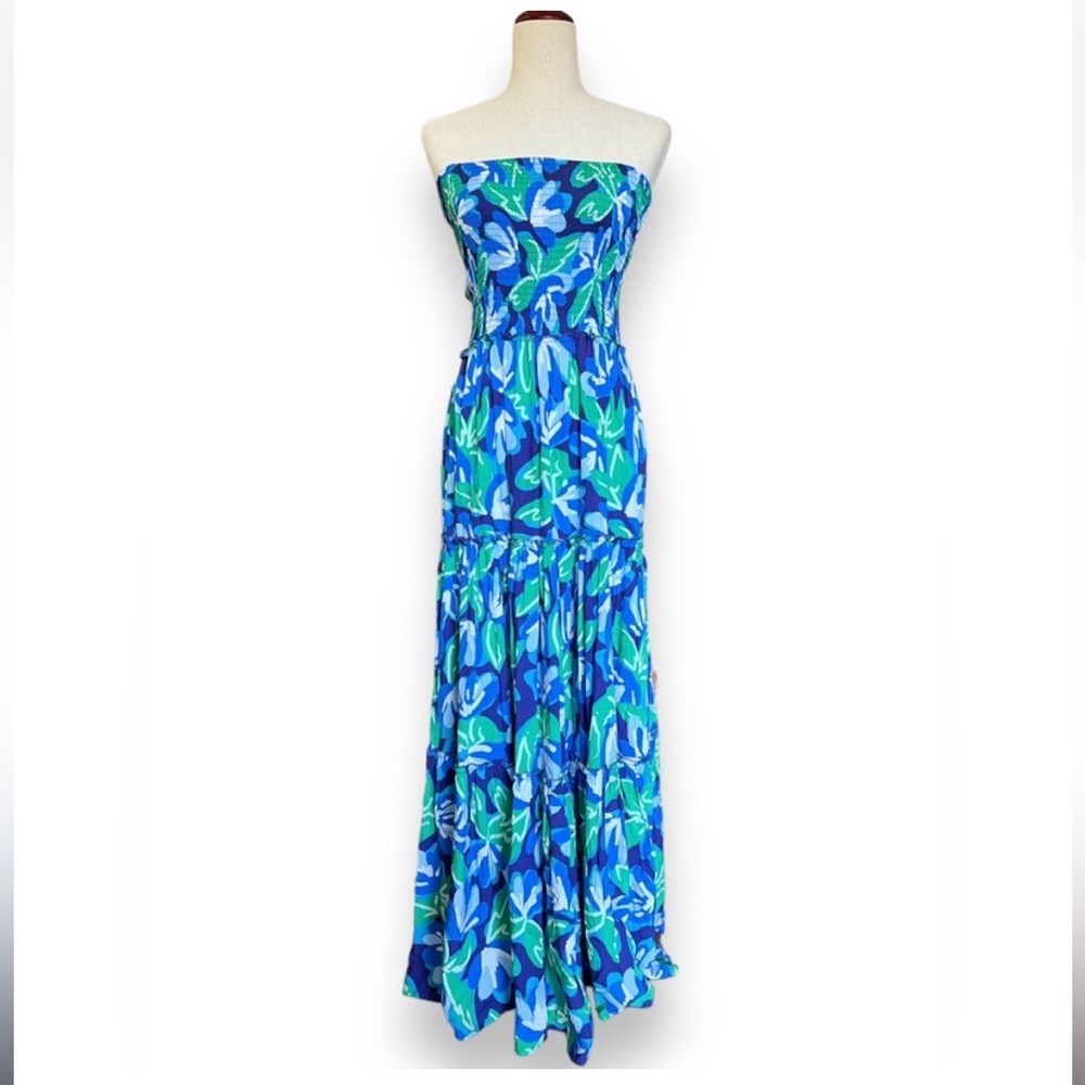 Anthropologie Abel The Label strapless Maxi Dress small